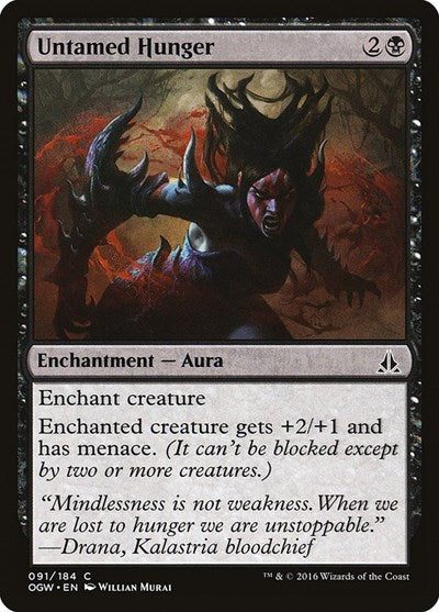 2016 Magic: The Gathering: Oath of the Gatewatch (OGW) - Untamed Hunger (#91, Common) (, Lightly Played)