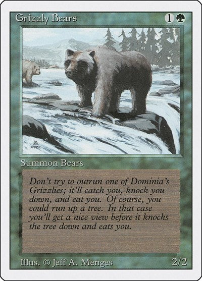 1994 Magic: The Gathering: Revised Edition (3ED) - Grizzly Bears (#201, Common) (, Moderately Played)