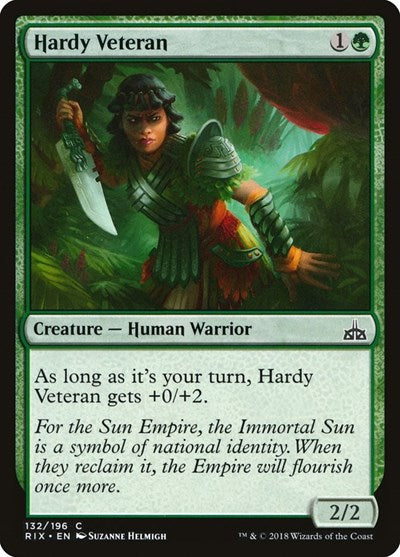 2018 Magic: The Gathering: Rivals of Ixalan (RIX) - Hardy Veteran (#132, Common) (, Near Mint)