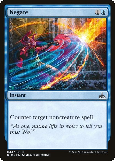 2018 Magic: The Gathering: Rivals of Ixalan (RIX) - Negate (#44, Common) (, Near Mint)