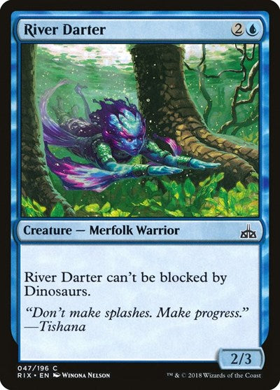 2018 Magic: The Gathering: Rivals of Ixalan (RIX) - River Darter (#47, Common) (, Moderately Played)