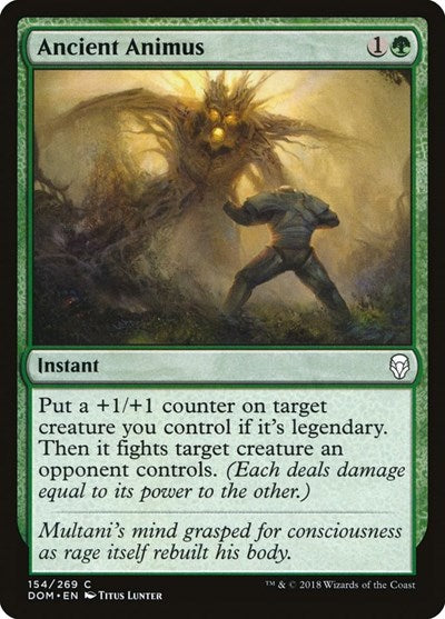 2018 Magic: The Gathering: Dominaria (DOM) - Ancient Animus (#154, Common) (, Lightly Played)