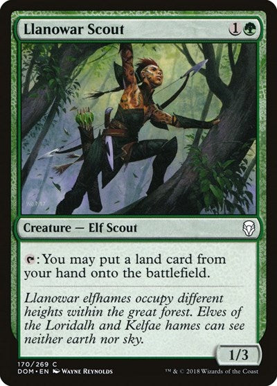 2018 Magic: The Gathering: Dominaria (DOM) - Llanowar Scout (#170, Common) (, Lightly Played)
