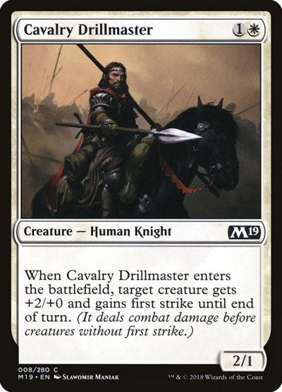 2018 Magic: The Gathering: Core Set 2019 (M19) - Cavalry Drillmaster (#8, Common) (, Near Mint)