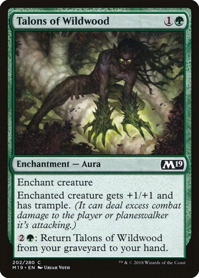 2018 Magic: The Gathering: Core Set 2019 (M19) - Talons of Wildwood (#202, Common) (, Lightly Played)