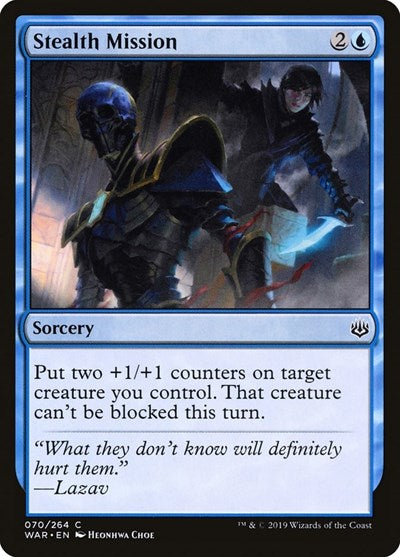 2019 Magic: The Gathering: War of the Spark (WAR) - Stealth Mission (#70, Common) (, Moderately Played)