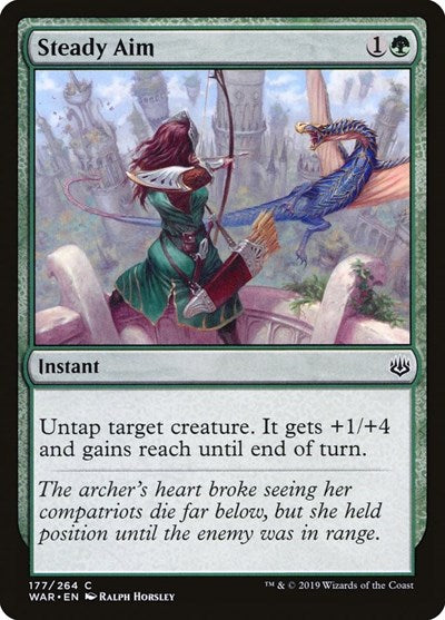 2019 Magic: The Gathering: War of the Spark (WAR) - Steady Aim (#177, Common) (, Near Mint)