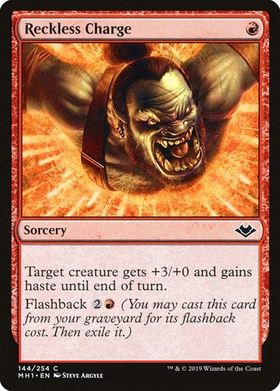 2019 Magic: The Gathering: Modern Horizons (MH1) - Reckless Charge (#144, Common) (, Moderately Played)
