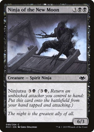 2019 Magic: The Gathering: Modern Horizons (MH1) - Ninja of the New Moon (#99, Common) (, Near Mint)