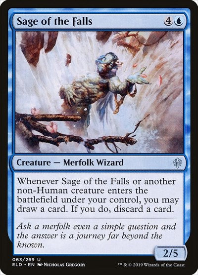 2019 Magic: The Gathering: Throne of Eldraine (ELD) - Sage of the Falls (#63, Uncommon) (, Near Mint)