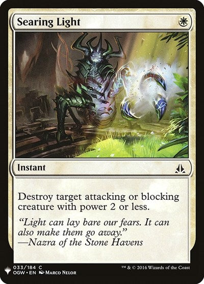 2026 Magic: The Gathering: The List Reprints (LIST) - Searing Light (#33, Common) (, Near Mint)