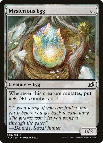 2020 Magic: The Gathering: Ikoria: Lair of Behemoths (IKO) - Mysterious Egg (#3, Common) (, Near Mint)