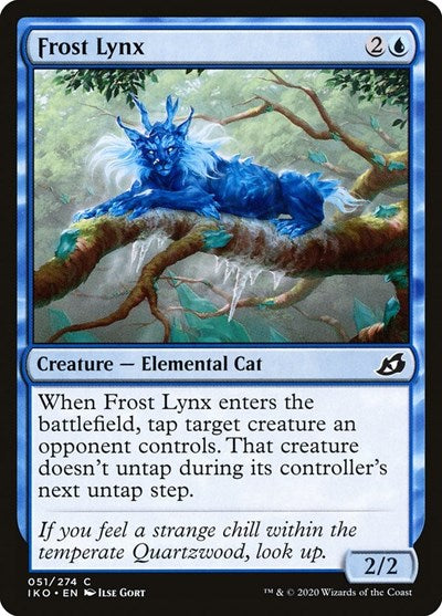 2020 Magic: The Gathering: Ikoria: Lair of Behemoths (IKO) - Frost Lynx (#51, Common) (, Near Mint)