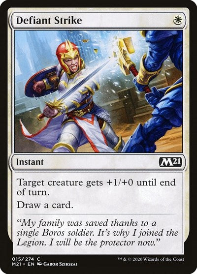 2020 Magic: The Gathering: Core Set 2021 (M21) - Defiant Strike (#15, Common) (, Near Mint)