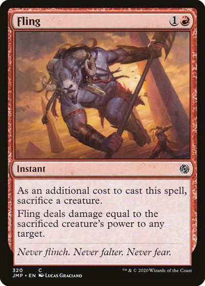 2020 Magic: The Gathering: Jumpstart (JMP) - Fling (#320, Common) (, Lightly Played)