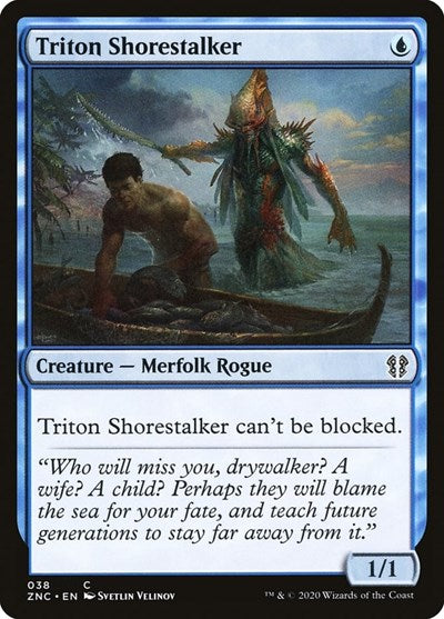 2020 Magic: The Gathering: Commander: Zendikar Rising (ZNC) - Triton Shorestalker (#38, Common) (, Near Mint)