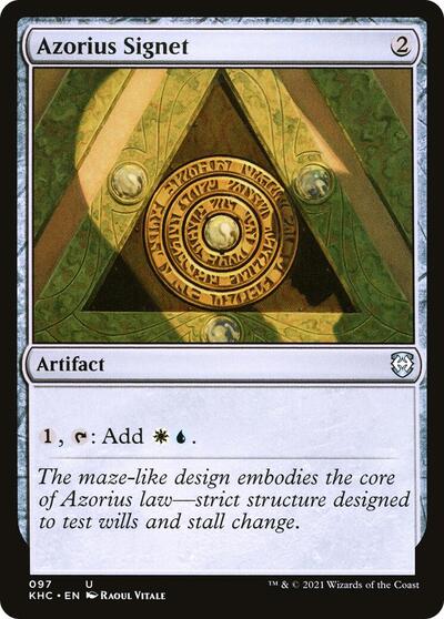 2021 Magic: The Gathering: Commander: Kaldheim (KHC) - Azorius Signet (#97, Uncommon) (, Near Mint)