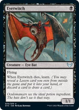 2021 Magic: The Gathering: Strixhaven: School of Mages (STX) - Eyetwitch (#70, Uncommon) (, Moderately Played)