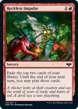2021 Magic: The Gathering: Innistrad: Crimson Vow (VOW) - Reckless Impulse (#174, Common) (, Near Mint)