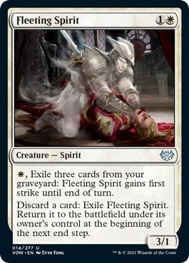 2021 Magic: The Gathering: Innistrad: Crimson Vow (VOW) - Fleeting Spirit (#14, Uncommon) (, Near Mint)