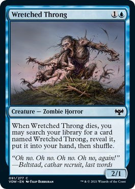 2021 Magic: The Gathering: Innistrad: Crimson Vow (VOW) - Wretched Throng (#91, Common) (, Lightly Played)