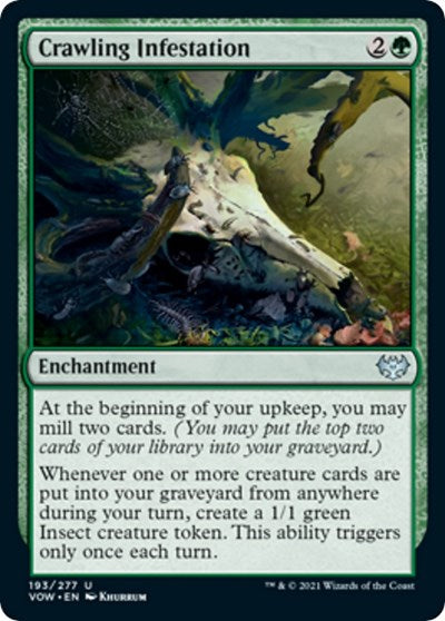 2021 Magic: The Gathering: Innistrad: Crimson Vow (VOW) - Crawling Infestation (#193, Uncommon) (, Lightly Played)
