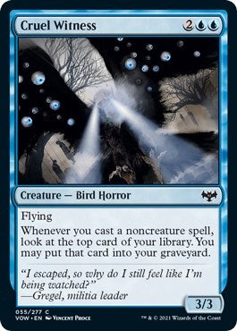 2021 Magic: The Gathering: Innistrad: Crimson Vow (VOW) - Cruel Witness (#55, Common) (, Lightly Played)