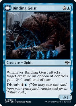 2021 Magic: The Gathering: Innistrad: Crimson Vow (VOW) - Binding Geist (#48, Common) (, Lightly Played)