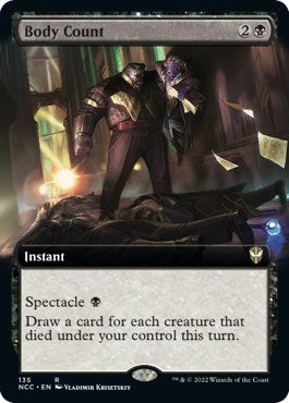 2022 Magic: The Gathering: Commander: Streets of New Capenna (NCC) - Body Count Extended Art (#135, Rare) (, Near Mint)