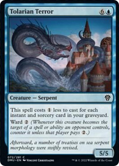 2022 Magic: The Gathering: Dominaria United (DMU) - Tolarian Terror (#72, Common) (, Moderately Played)