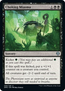 2022 Magic: The Gathering: Dominaria United (DMU) - Choking Miasma (#86, Uncommon) (, Moderately Played)