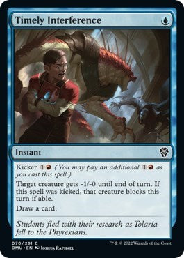 2022 Magic: The Gathering: Dominaria United (DMU) - Timely Interference (#70, Common) (, Moderately Played)