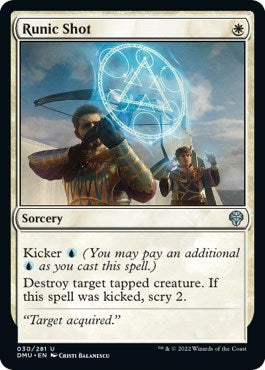 2022 Magic: The Gathering: Dominaria United (DMU) - Runic Shot (#30, Uncommon) (, Moderately Played)