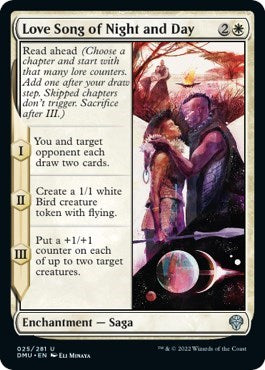 2022 Magic: The Gathering: Dominaria United (DMU) - Love Song of Night and Day (#25, Uncommon) (, Moderately Played)