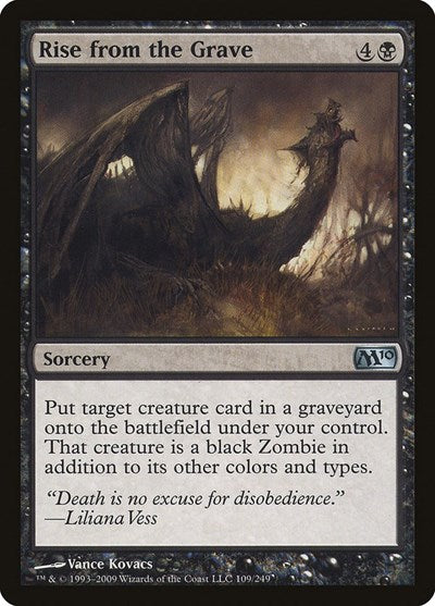 2009 Magic: The Gathering: Magic 2010 (M10) (M10) - Rise from the Grave (#109, Uncommon) (, Moderately Played)