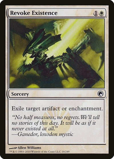 2010 Magic: The Gathering: Scars of Mirrodin (SOM) - Revoke Existence (#18, Common) (, Moderately Played)