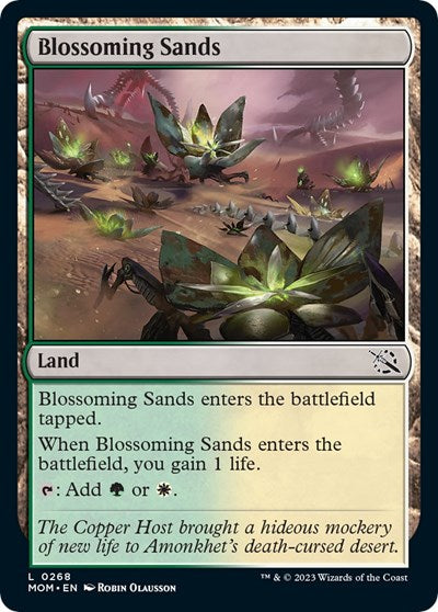 2023 Magic: The Gathering: March of the Machine (MOM) - Blossoming Sands (#268, Common) (, Lightly Played)