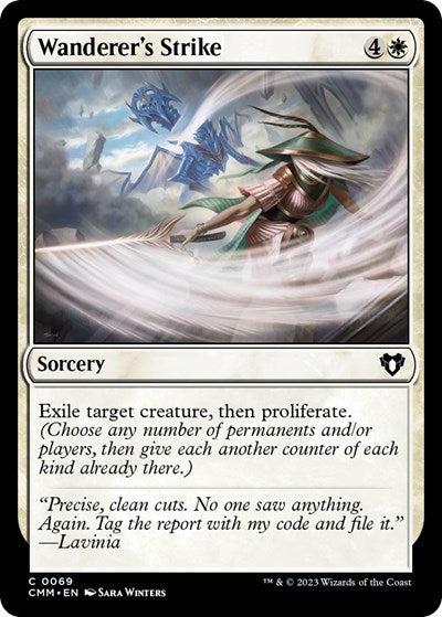 2023 Magic: The Gathering: Commander Masters (CMM) - Wanderer's Strike (#69, Common) (, Near Mint)