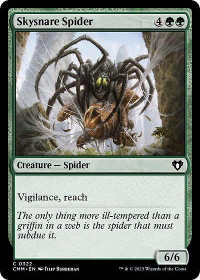 2023 Magic: The Gathering: Commander Masters (CMM) - Skysnare Spider (#322, Common) (, Lightly Played)
