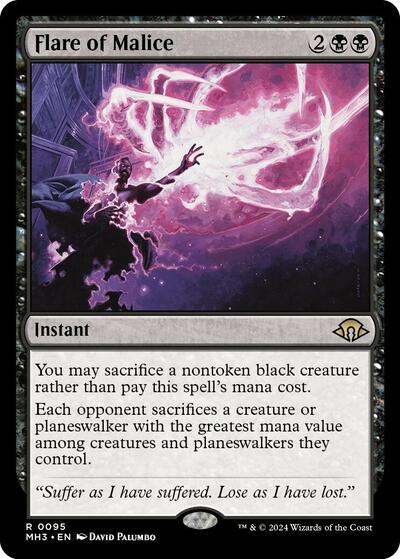 2024 Magic: The Gathering: Modern Horizons 3 (MH3) - Flare of Malice (#95, Rare) (, Near Mint)