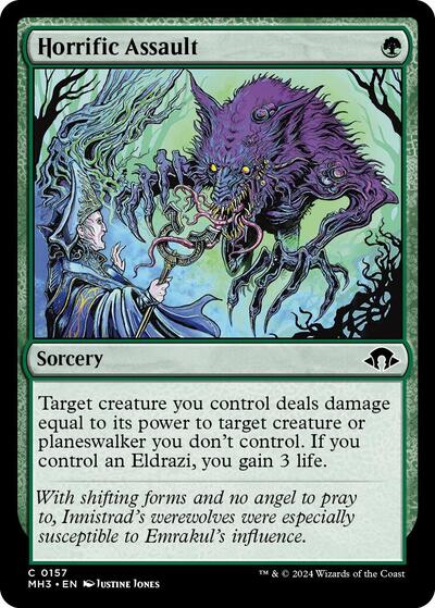 2024 Magic: The Gathering: Modern Horizons 3 (MH3) - Horrific Assault (#157, Common) (, Lightly Played)