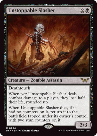 2024 Magic: The Gathering: Duskmourn: House of Horror (DSK) - Unstoppable Slasher (0294) (#294, Rare) (Foil, Near Mint)