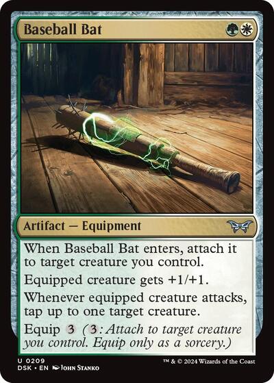 2024 Magic: The Gathering: Duskmourn: House of Horror (DSK) - Baseball Bat (#209, Uncommon) (, Near Mint)