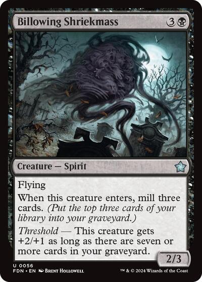 2024 Magic: The Gathering: Foundations (FDN) - Billowing Shriekmass (#56, Uncommon) (, Near Mint)