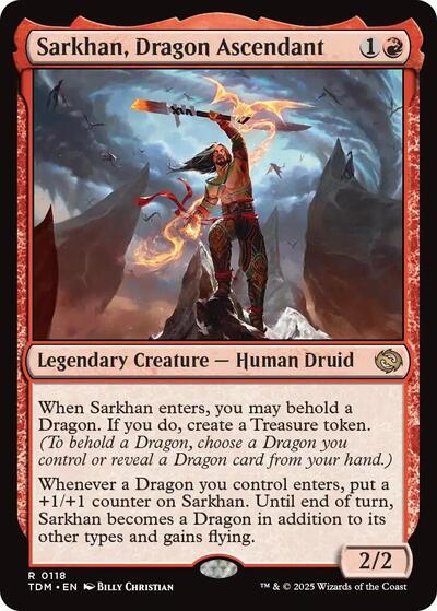 2025 Magic: The Gathering: Tarkir: Dragonstorm (TDM) - Sarkhan, Dragon Ascendant (#118, Rare) (, Lightly Played)