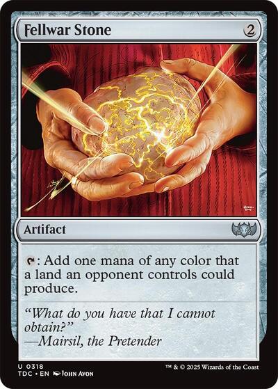 2025 Magic: The Gathering: Commander: Tarkir: Dragonstorm (TDC) - Fellwar Stone (#318, Uncommon) (, Near Mint)