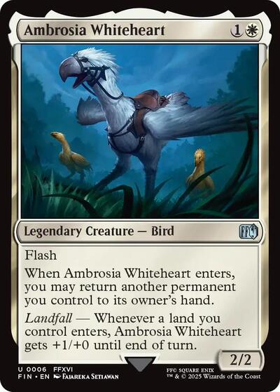 2025 Magic: The Gathering: FINAL FANTASY (FIN) - Ambrosia Whiteheart (#6, Uncommon) (Foil, Moderately Played)