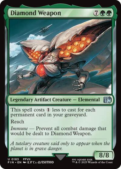 2025 Magic: The Gathering: FINAL FANTASY (FIN) - Diamond Weapon (#183, Uncommon) (Foil, Moderately Played)