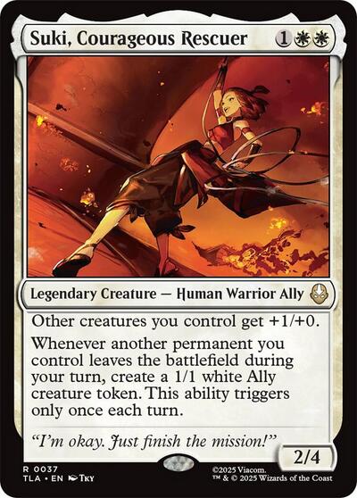 2025 Magic: The Gathering: Avatar: The Last Airbender (TLA) - Suki, Courageous Rescuer (#37, Rare) (, Lightly Played)