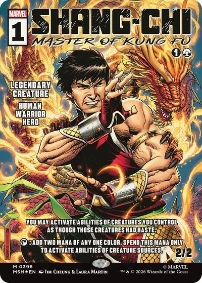 2026 Magic: The Gathering: Marvel Super Heroes (MSH) - Shang-Chi, Master of Kung Fu (Borderless) (0396) (#396, Mythic Rare) (Foil, Near Mint)